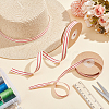 2 Rolls 2 Styles Cotton Striped Ribbons OCOR-WR0001-56A-4