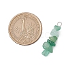 3Pcs Natural Rose Quartz & Green Aventurine & Lapis Lazuli Chip Beaded Constellation Pendants PALLOY-JF03043-12-2