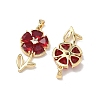 Brass Micro Pave Cubic Zirconia Pendants KK-H265-08B-G-2