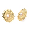201 Stainless Steel Stud Earrings EJEW-D354-08G-02-4