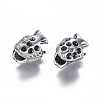 304 Stainless Steel European Bead Rhinestone Settings STAS-G204-55AS-1