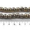 Electroplated Natural Lava Rock Beads Strands G-A251-E01-01F-4