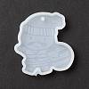 Christmas Theme DIY Santa Claus Pendant Silicone Statue Molds DIY-K054-14-1