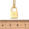 304 Stainless Steel Rolo Chain Pendant Necklaces NJEW-S444-01G-07-5