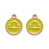 Alloy Enamel Pendants ENAM-S124-01B-14K-1