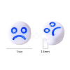 White Opaque Acrylic Beads MACR-YW0001-20B-2