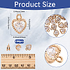 100Pcs Heart Alloy Charms ZIRC-SC0001-34-2