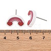 Wood Stud Earrings EJEW-M063-01H-5