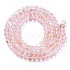 Transparent Spray Painted Glass Bead Strands GLAA-N035-03A-B06-2