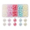 250Pcs 5 Colors Transparent Crackle Acrylic Beads MACR-YW0002-52-1