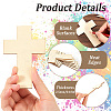 100Pcs Unfinished Wood Cutouts DIY-SP0001-69-6