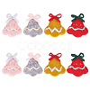 8Pcs 4 Colors Wool Felt Craft Christmas Bell DIY-NB0008-88-1