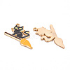 Eco-Friendly Alloy Enamel Pendants ENAM-T011-80A-NR-3