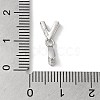 Rhodium Plated 925 Sterling Silver Ice Pick Pinch Bails STER-NH0001-26P-3