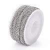 Tarnish Resistant 304 Stainless Steel Textured Cable Chains CHS-H012-01P-3