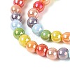 Electroplate Glass Beads Strands X-EGLA-N019-6mm-03-3