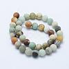 Natural Flower Amazonite Beads Strands G-F518-24-8mm-2
