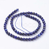 Natural Dyed Lapis Lazuli Beads Strands X-G-G059-6mm-2