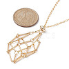 Brass Macrame Pouch Empty Stone Holder for Pendant Necklaces Making NJEW-JN04444-02-3