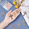 30Pcs 5 Colors Brass Filigree Joiners Links KK-PH0003-36-7
