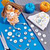 230Pcs 23 Styles 2-Hole Shell Flat Round Buttons BUTT-PH0001-37-5