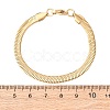 304 Stainless Steel Flat Snake Chain Bracelets BJEW-C134-01B-G-5