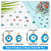96Pcs 12 Styles Transparent Evil Eye Resin Charms RESI-PH0001-88-2