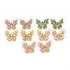 Rack Plating Brass with Cubic Zirconia Stud Earrings for Women EJEW-G394-06G-1
