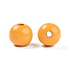 Painted Natural Wood Beads WOOD-A018-16mm-17-2