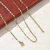 2MM 304 Stainless Steel Oval Link Chain Necklaces NJEW-D328-02G-4