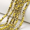 Electroplate Opaque Glass Beads Strands LS-EGLA-A034-P4mm-O06-1