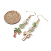 Real 18K Gold Plated Alloy Enamel Dangle Earrings EJEW-JE05667-02-3