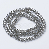 Electroplate Glass Beads Strands EGLA-A034-J6mm-Y01-2