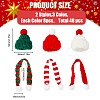 48Pcs 6 Style Christmas Mini Knitting Wool Yarn Scarf & Hats AJEW-FH0003-79-2