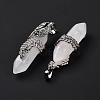 Natural Quartz Crystal Pendants G-E059-02AS-06-4