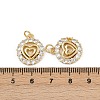 Brass Micro Pave Clear Cubic Zirconia Pendants ZIRC-I367-14G-07-3