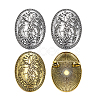 4Pcs 2 Colors Viking Oval with Symbol Alloy Lapel Pins for Backpack Clothes JEWB-PH0001-72-6