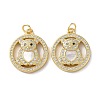 Brass Micro Pave Cubic Zirconia Pendants KK-B083-39D-G-1