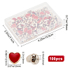 100Pcs CCB Plastic Shank Buttons BUTT-GF0001-11B-2
