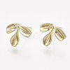 Brass Stud Earring Findings X-KK-T038-581G-NF-2