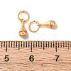 Brass Micro Pave Cubic Zirconia Charms KK-C157-42G-3