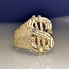 Dollar Sign Zinc Alloy Finger Rings for Men FS-WG78023-01-3