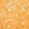 Transparent Spray Painted Glass Seed Beads SEED-L011-10A-07-3