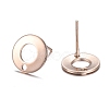 304 Stainless Steel Stud Earring Findings STAS-H104-01RG-2