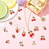 28Pcs 14 Styles Zinc Alloy Rhinestone Fruit Pendants FIND-CJ0004-95-6