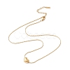 Heart Pendant Necklace with Boston Link Chains NJEW-G074-20G-2
