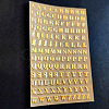 Self Adhesive Alloy Stickers LETT-PW0001-07A-G-1