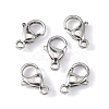 Tarnish Resistant 304 Stainless Steel Lobster Claw Clasps Hand Polished STAS-M262-01-13mm-2