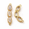 Rack Plating Eco-Friendly Brass Micro Pave Cubic Zirconia Pendants KK-K165-27G-01-2