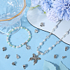 100Pcs 10 Style Tibetan Style Alloy Tube Bails FIND-SC0008-44-4